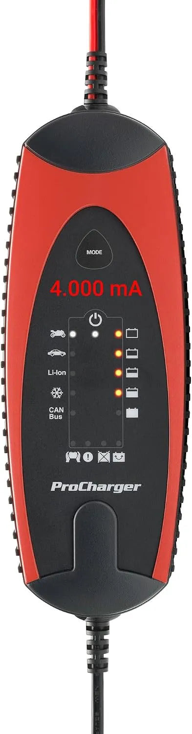 ProCharger 4.000 Diagnose- & Ladegerät Motorradbatterie & Auto, CAN, 12V, für Fahrzeugpflege