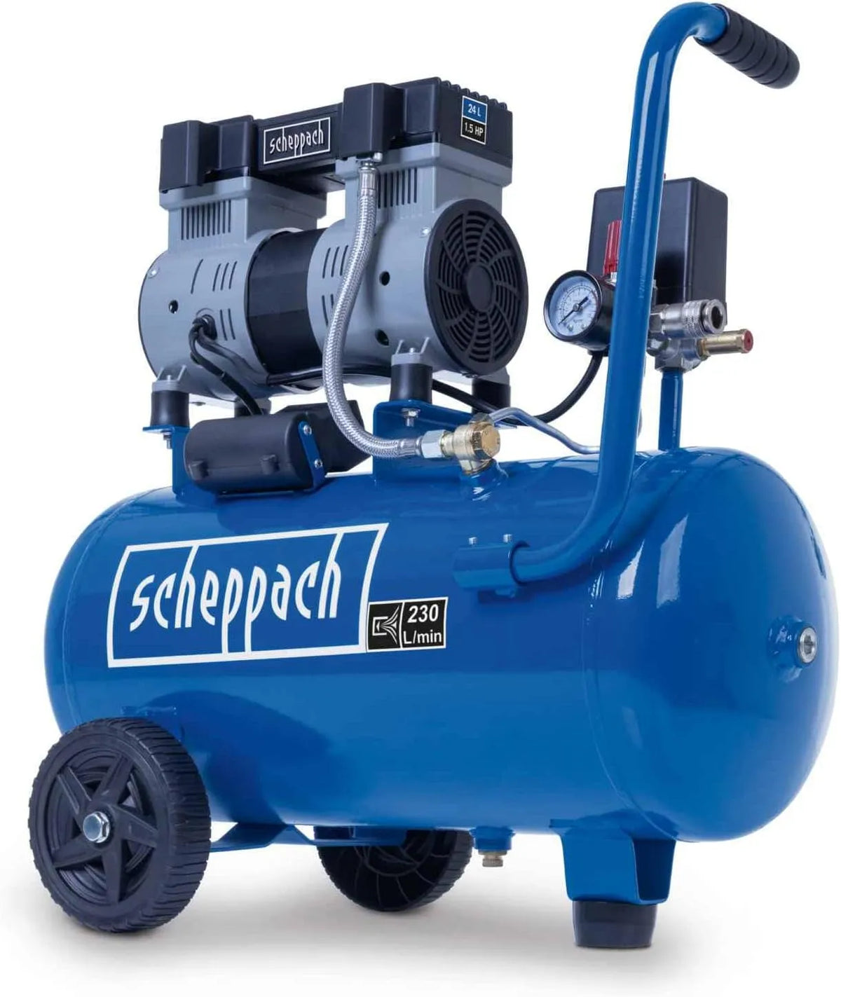 Scheppach Ultra Silent Kompressor zur Druckluftversorgung von Werkzeugen und für Werkstattaufgaben HC26Si Leisekompressor mit 66dB: leiser Betrieb