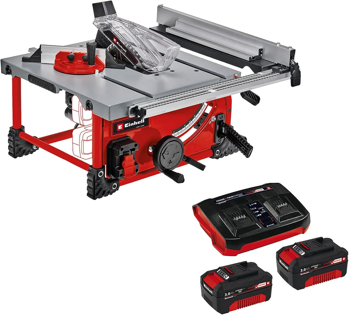 Einhell Akku-Tischkreissäge TS 36 Kreissäge, TE-TS, Akku-Betrieb, rechte Ausrichtung, 30 mm, 36 V, 3,0 Ah