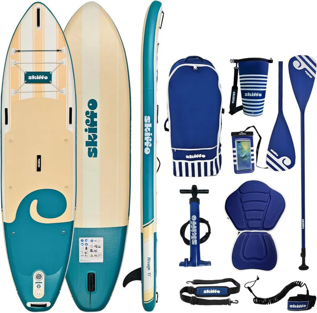 Skiffo Rivage 11' – Vielseitiges aufblasbares Kajak mit einzigartigem Design, 335 x 86 x 15 cm, belastbar bis 160 kg