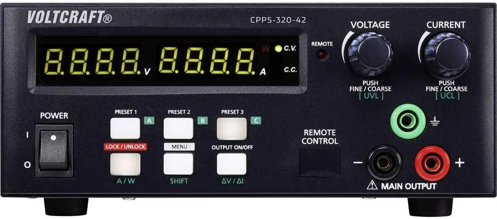 VOLTCRAFT CPPS-320-42 Regelbares DC-Labornetzgerät und Tischnetzteil, 320 W, programmierbar, 42 V, 20 A, für Elektroniktest und Reparatur