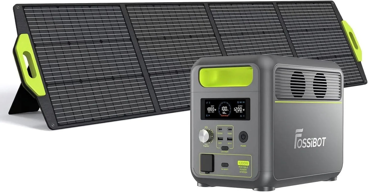 FOSSiBOT F1200 Tragbare Powerstation und Solargenerator, 1024Wh, 200W, solarbetrieben, für Camping und Wohnmobil