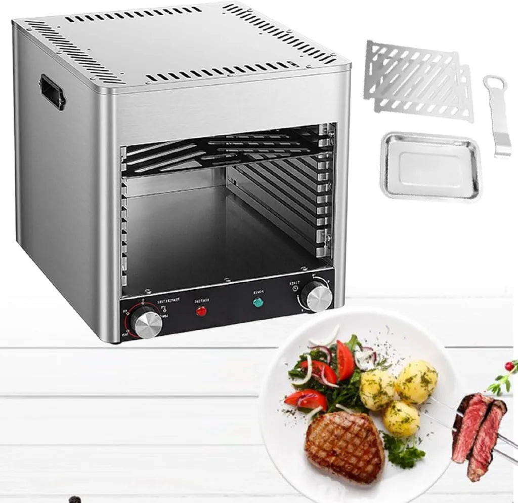 Hochleistungs-Tischgrill aus Edelstahl, 1500°C, für Fleisch, Meeresfrüchte und Gemüse, 220V