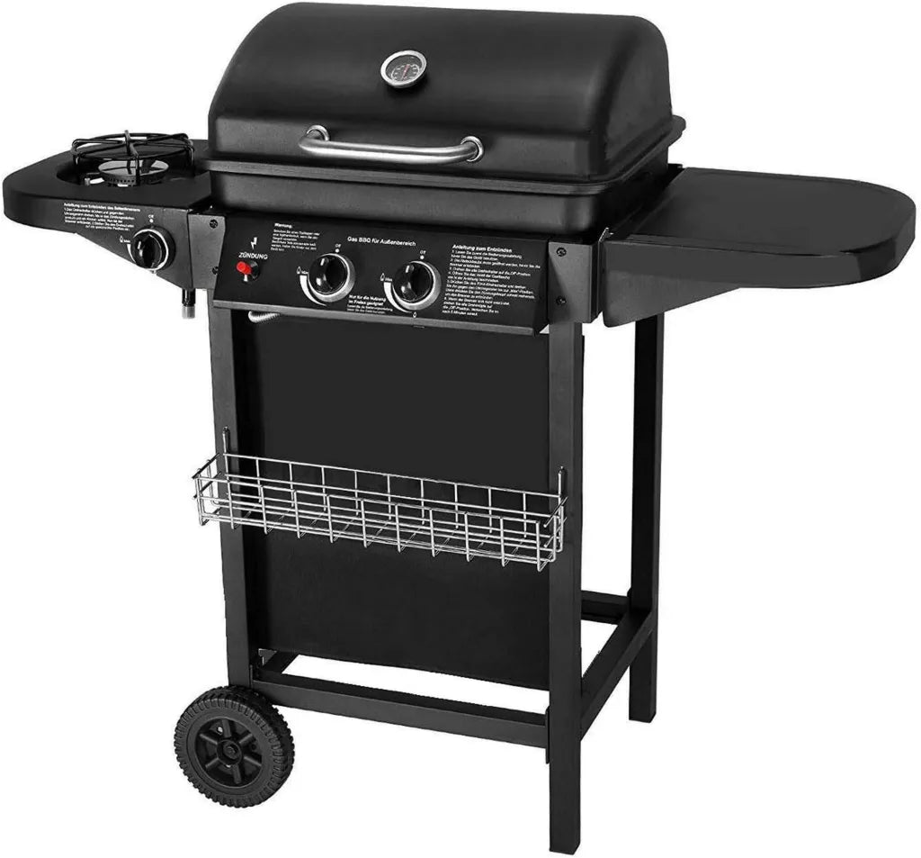 Gasgrill für den Garten mit 2+1 Brennern – Grillwagen für Ihre Außenküche