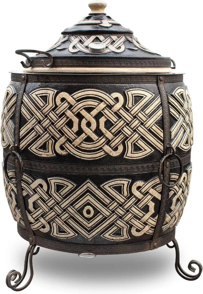 Großer Tandoor Keramikgrill für den Garten mit Zubehör