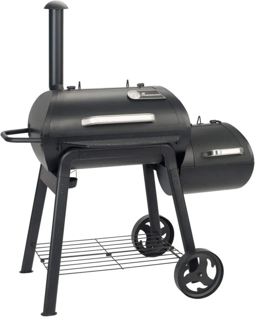 LANDMANN Vinson 200 Smoker - Vielseitiger 16-Zoll-Grill mit 4-in-1 Funktionalität und Thermometer