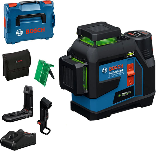 Bosch LB 10 Kreuzlinienlaser und Linienlaser, GLL, drehbar, für gewerblichen Einsatz, 100 m, 12V, 2.0Ah