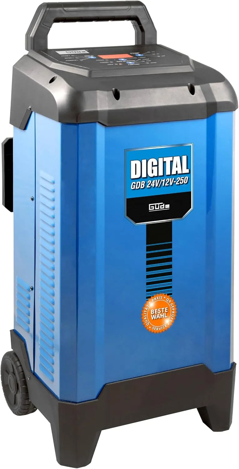 Güde Batterielader Digital GDB 24V/12V-250 Inverter KFZ-Ladegerät: mobile Ausführung, LED-Anzeige, 550 Ah, für Fahrzeugpflege