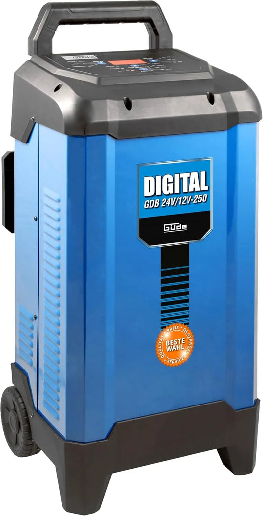Güde Batterielader Digital GDB 24V/12V-250 Inverter KFZ-Ladegerät: mobile Ausführung, LED-Anzeige, 550 Ah, für Fahrzeugpflege