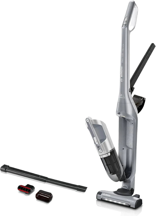 Bosch Akku-Staubsauger BBH3K2801 Stabstaubsauger – Akku-Betrieb, LED-Anzeige, 2in1, silber