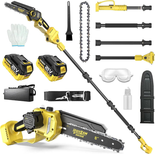 Makita 18V Hochentaster und Teleskop-Astsäge – Akku-Betrieb, bürstenloser Motor, 2-in-1,4.2m, 8 Zoll, für Holzbearbeitung