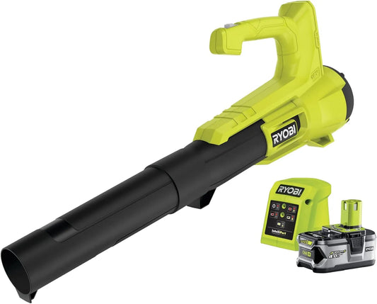 Ryobi 18 RY18BLA-140 18 V ONE+ Akku-Laubgebläse RY18BLA-140 Luftgeschwindigkeit 145 km/h, Akku-Betrieb, 7,1 m, 4,0 Ah