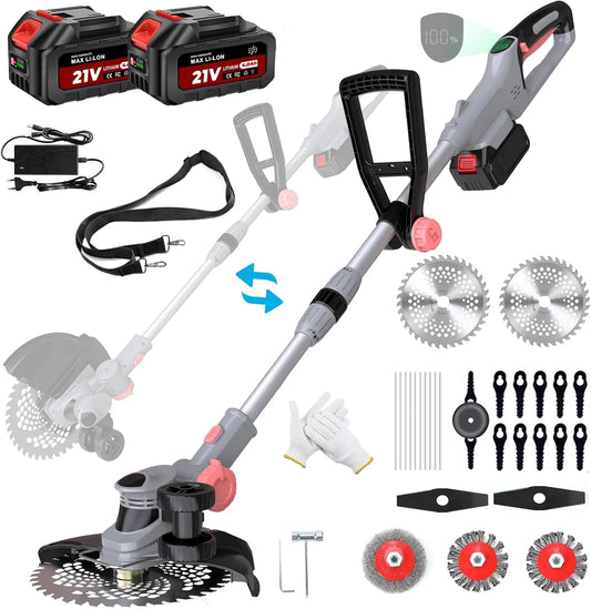Makita Rasentrimmer, Akku-Betrieb, 21V, 4.0Ah, für die Gartenpflege, grau