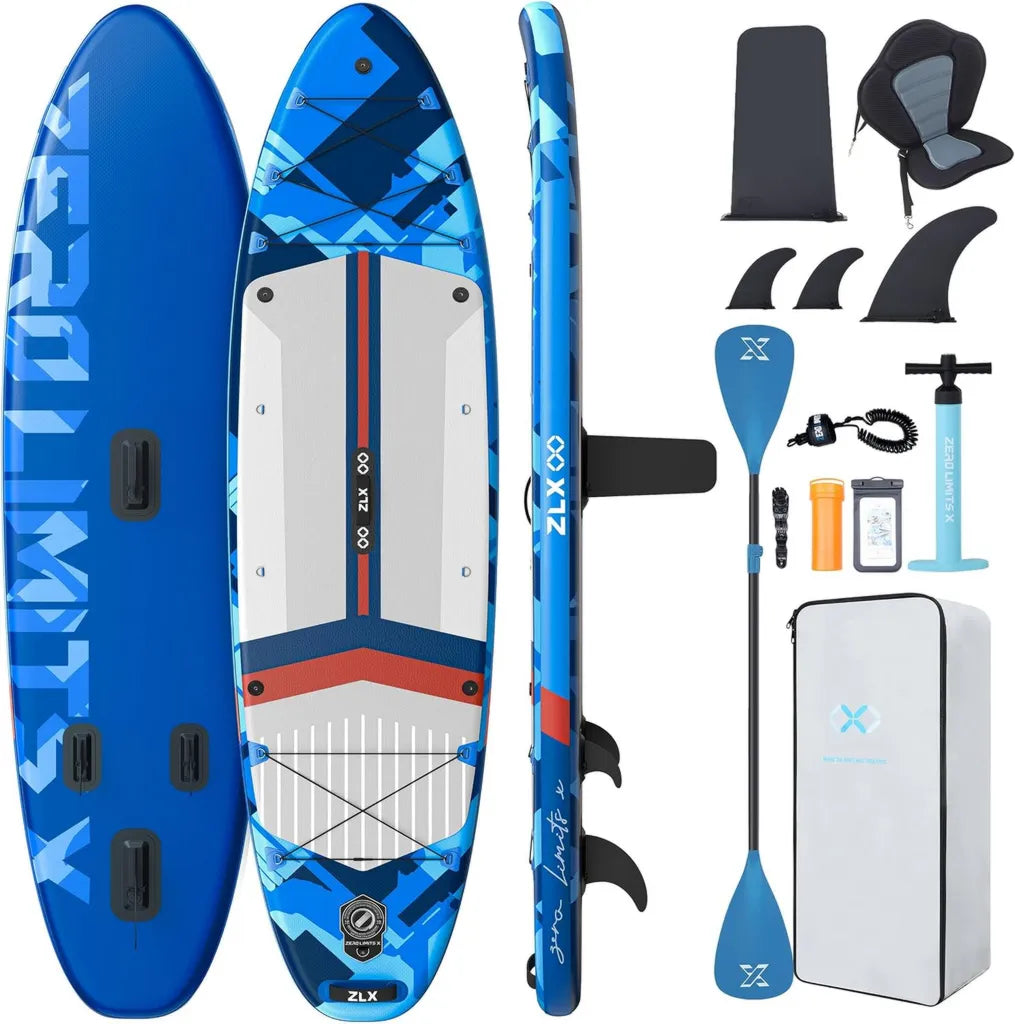 Premium SUP Board 350x89cm mit spezieller Mittelfinne, rutschfestem Deckpad, 250kg Belastbarkeit, geeignet für Erwachsene und Anfänger