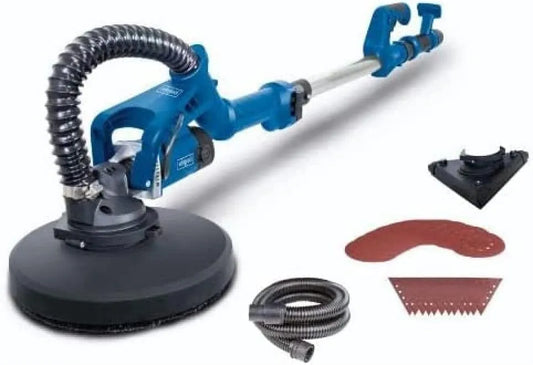 Scheppach DS930 Trockenbauschleifer DS930 Langhals Wand-Deckenschleifer mit 710 W, Teleskopstiel, 215 mm