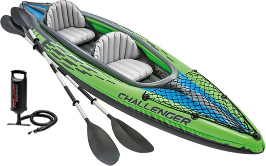 Intex Challenger K2 Aufblasbares Kajak-Set, 351 x 76 x 38 cm