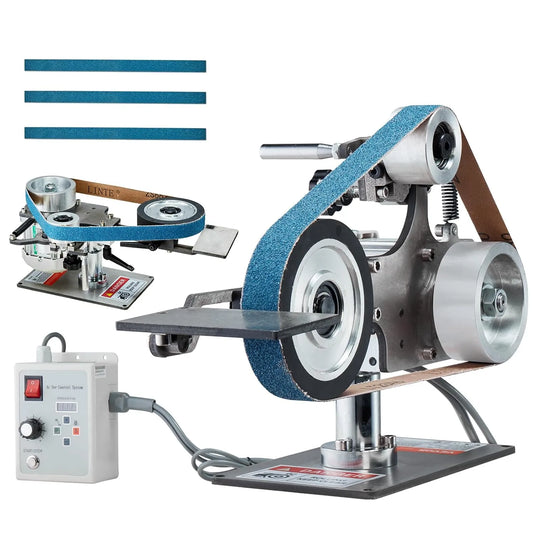 VEVOR Schleifmaschine: VFD, 762 × 25,4 mm, 550 W, für Metallbearbeitung