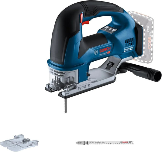 Bosch Professional 18V System Akku Stichsäge für präzise Kurvenschnitte und saubere Ausschnitte im Werkstück GST 18V-155 BC mit Bügelgriff