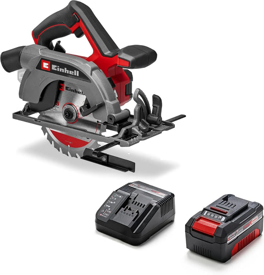 Einhell Akku-Handkreissäge CS 18 Kreissäge: TE-CS, Akku-Betrieb, LED-Anzeige, 165 mm, 57 mm, 18 V, 4,0 Ah