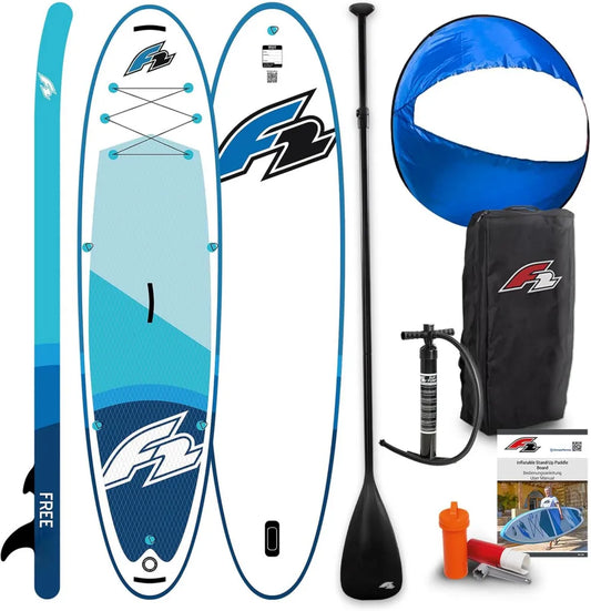 Aufblasbares Stand-Up-Paddle-Board mit Segel - SUP Set Blau 2024/25 - Größe wählbar