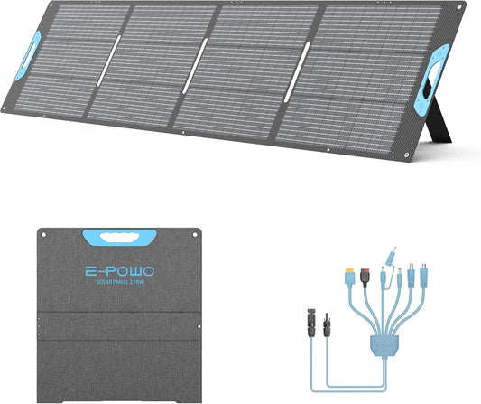 Solarmodul und Photovoltaikpanel, 220W, faltbar, monokristallin, mit USB-C