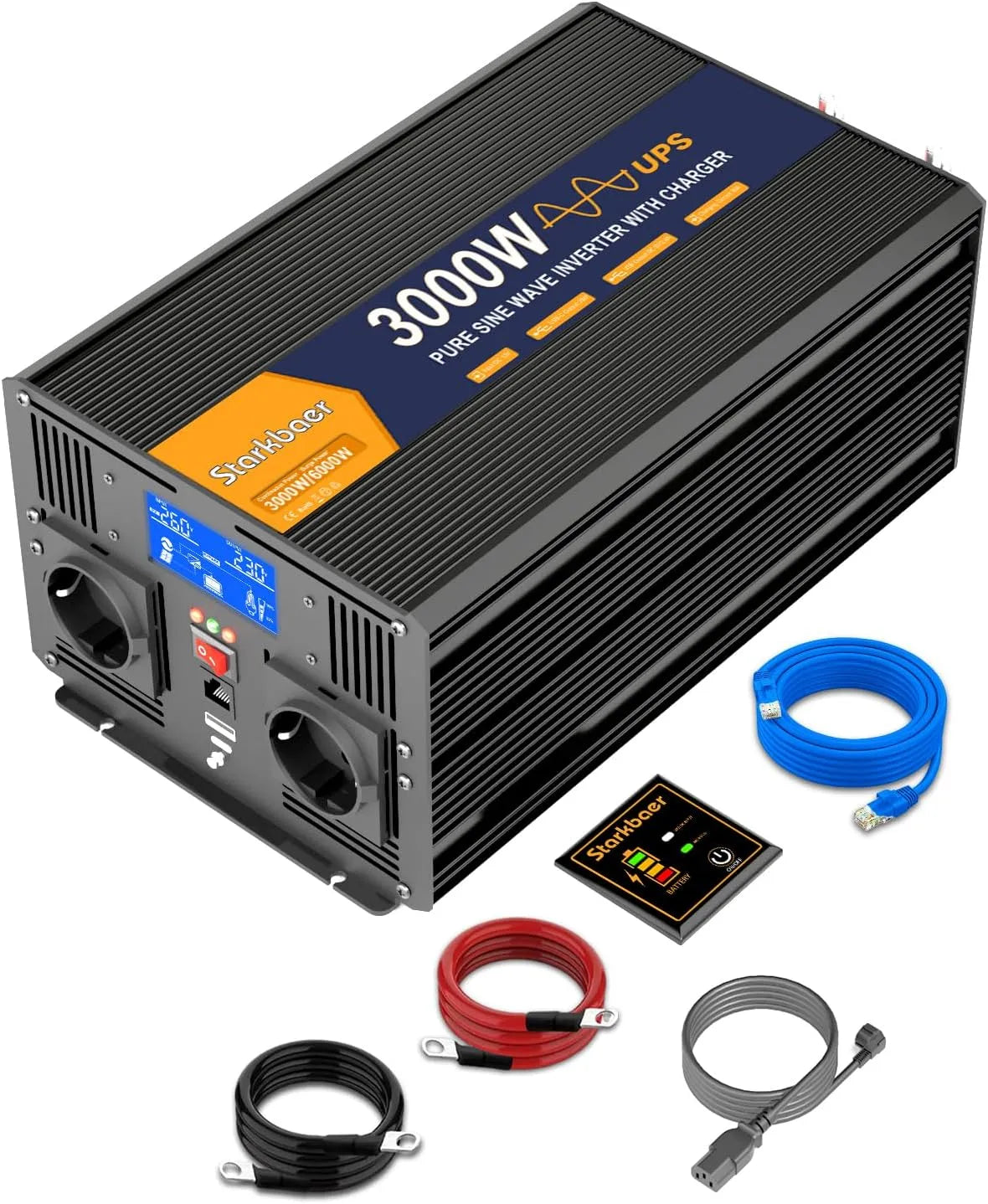 DC-AC-Wechselrichter und Spannungswandler, 3000W, 12V, 220V, 30A