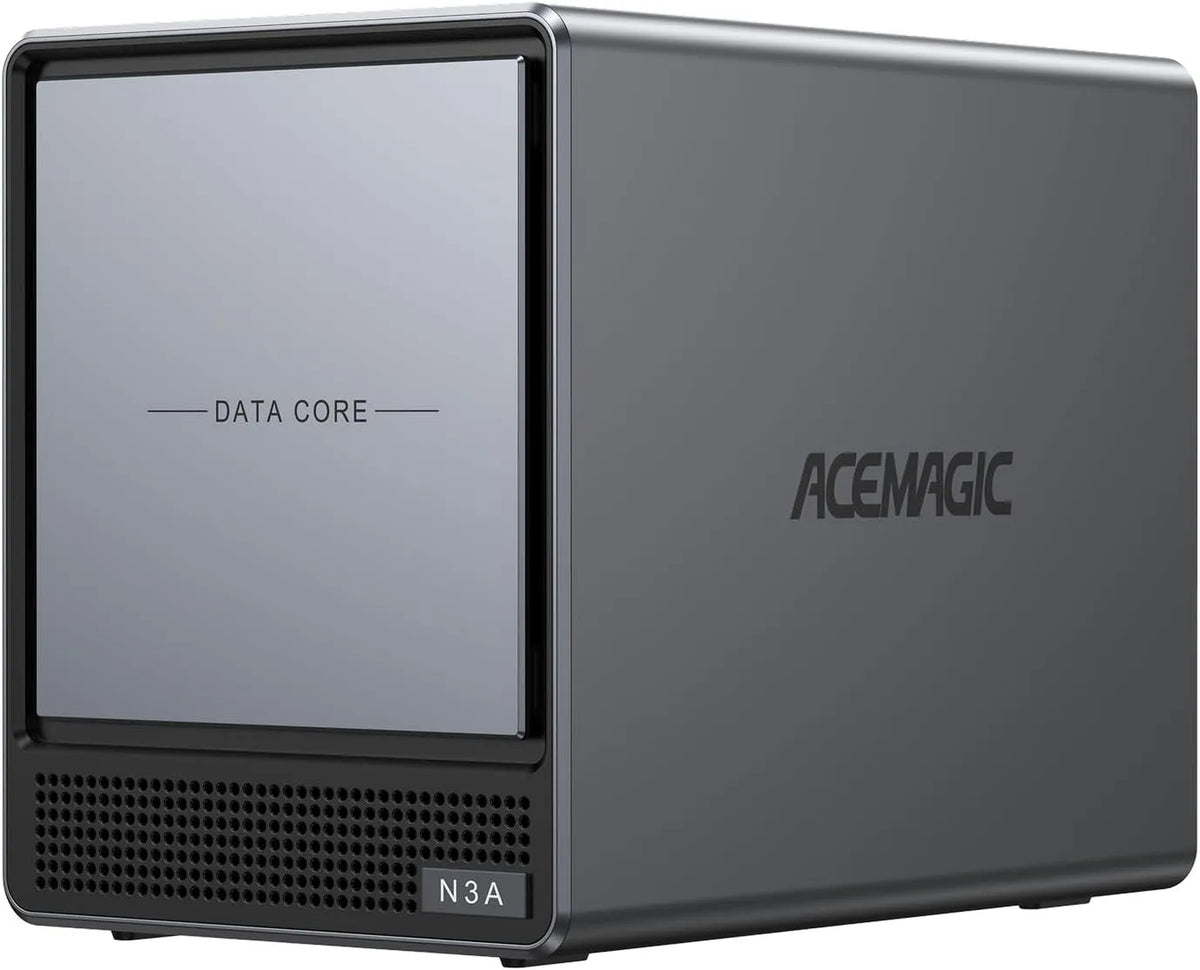 AMD Ryzen R2544, 8GB DDR4&128GB SSD, ohne Festplatte, ACEMAGIC N3A NAS 4-Bay