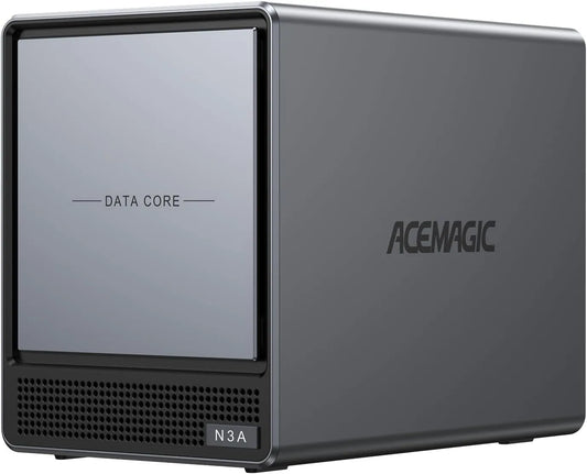 AMD Ryzen R2544, 8GB DDR4&128GB SSD, ohne Festplatte, ACEMAGIC N3A NAS 4-Bay