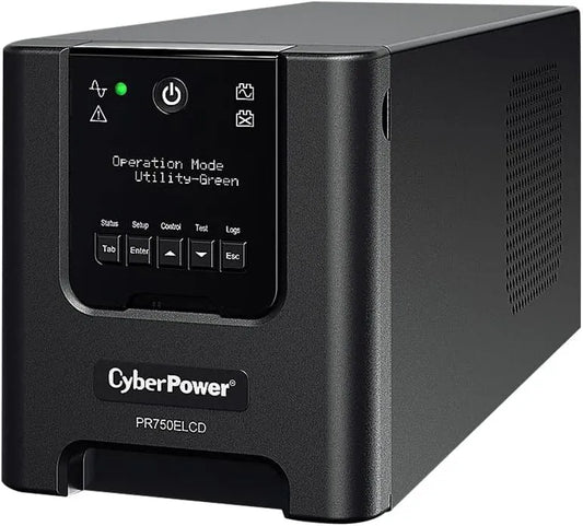 CyberPower PR750ELCDGR Unterbrechungsfreie Stromversorgung und USV-Anlage, 675W, Schuko-Anschluss, 750VA