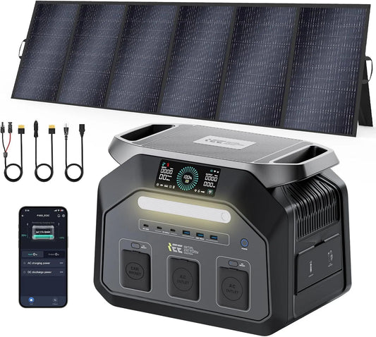 Solargenerator P1800 Tragbare Powerstation und Solargenerator, solarbetrieben, 1024Wh, 1800W, 500W, für Camping und Wohnmobil