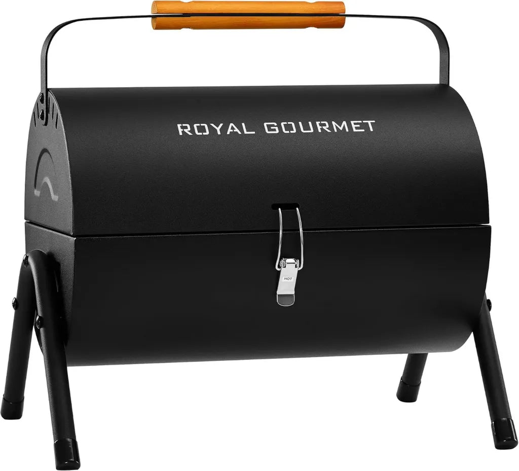 Royal Gourmet Tragbarer Holzkohlegrill mit großem Grillrost, ideal für Camping und Picknick