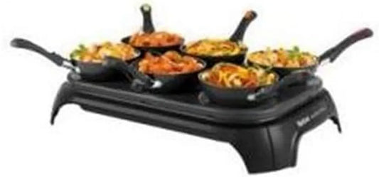 Tefal Wok- und Grill-Set Duo PY5828, 1000 W, Schwarz/Edelstahl