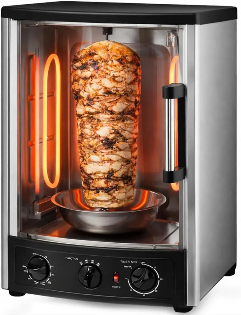 Syntrox Deutschland 2-in-1 Backofen mit Dönergrill, 23L Heißluftofen & Drehspieß