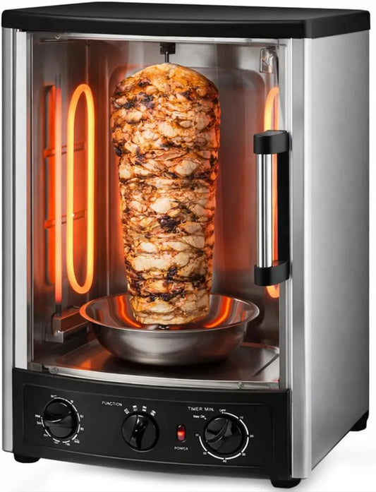 Syntrox Deutschland 2-in-1 Backofen mit Dönergrill, 23L Heißluftofen & Drehspieß