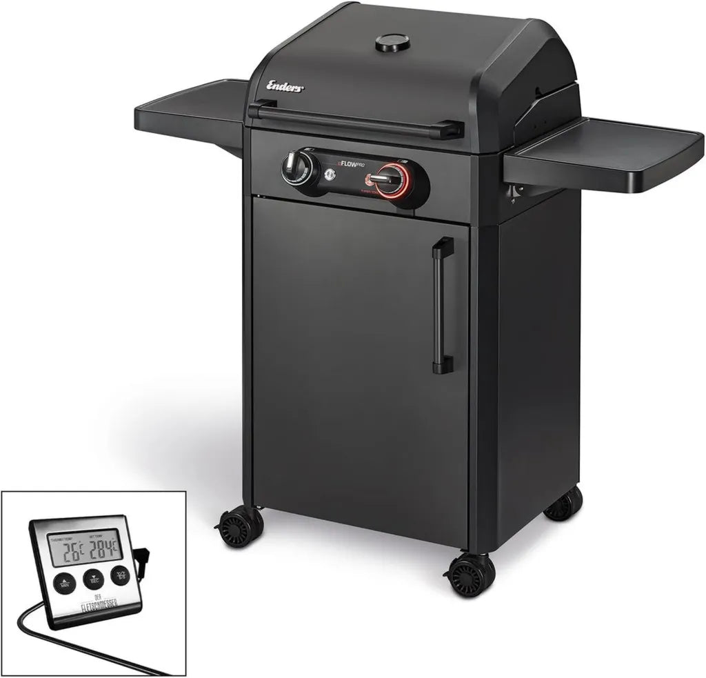 Enders Elektrogrill eFlow Pro 2 Turbo Shadow mit integriertem Fleischthermometer