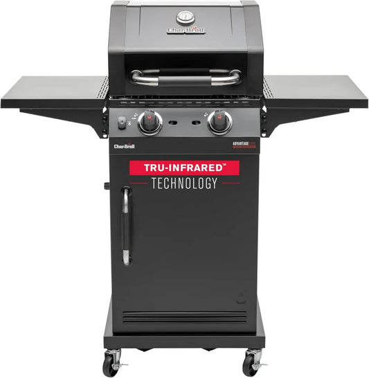 Char-Broil Gasgrill mit 2 Brennern und TRU-Infrared™ Technologie, Klappbare Seitenablagen