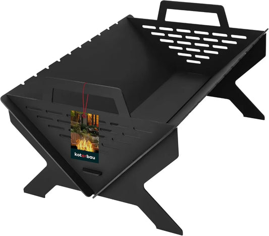 KOTARBAU® Faltbare Feuerschale 50x35cm – Outdoor Garten Grillplatz