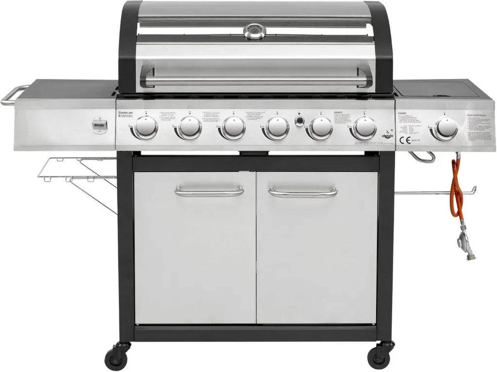 EL Fuego® Long Beach Gasgrill mit 6+1 Edelstahlbrennern, Seitenbrenner und Warmhalterost