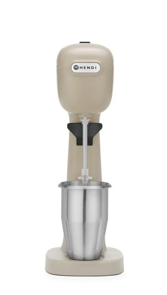 HENDI Getränkemixer mit 2 Bechern, 4 Rühraufsätzen, ideal für Milchshakes und Frappés, 0,5L, 230V/400W, aus Edelstahl und ABS