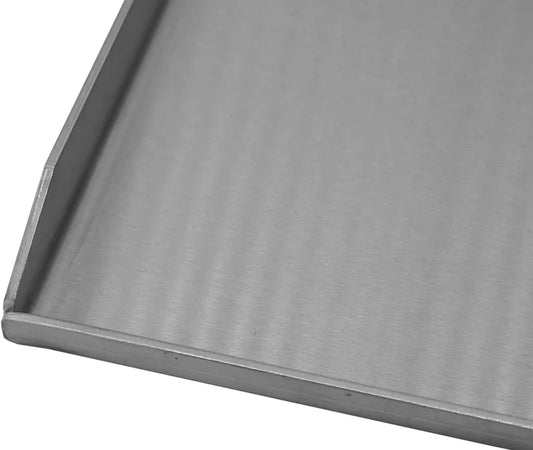 Hochwertige Edelstahl Grillplatte für BBQ und Burger, 415 x 400 mm