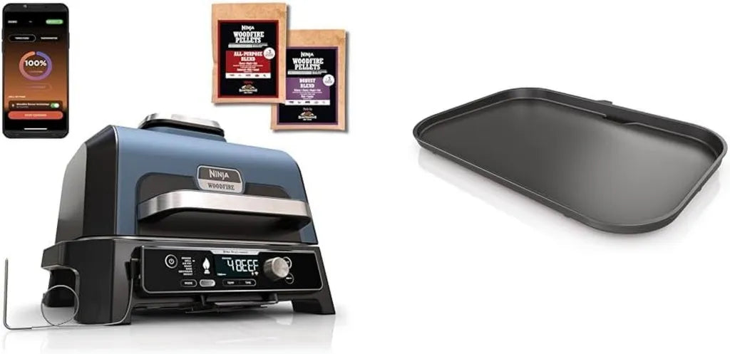 Ninja Woodfire Pro Connect XL Elektrischer Grill & Smoker, kompatibel mit BBQ-Modellen OG850/OG901