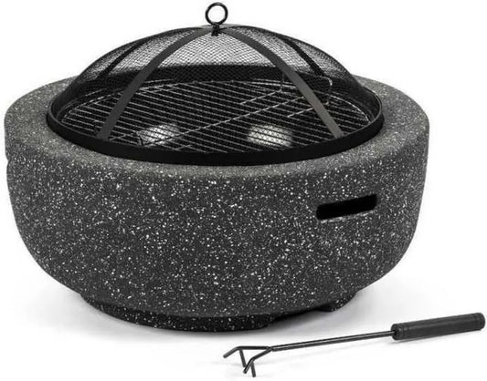 Fieldmann Gartengrill aus Edelstahl, Grau