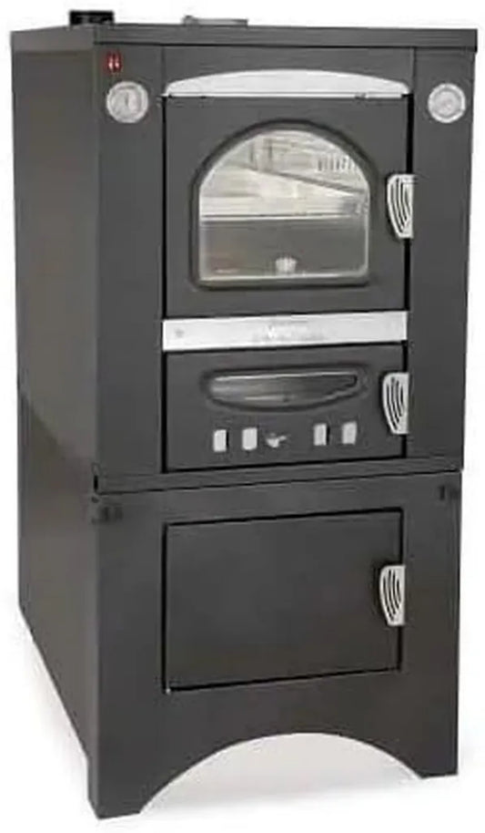 Effizienter Holzofen mit integriertem Grill für die Küche