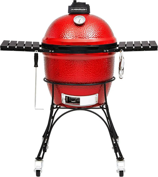 Kamado Joe - Klassisch Joe I 18-Zoll Keramikgrill mit Zubehör in Rot