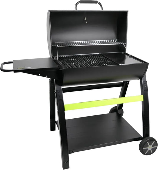 Cook'in Garden - Tonino 70 Holzkohlegrill, XXL Gusseisen-Grillrost, Deckelthermometer, ideal für Garten