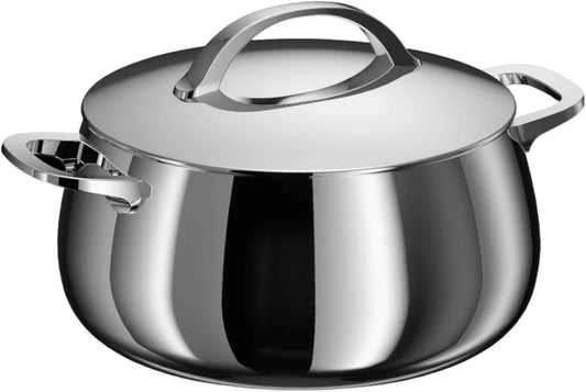 BergHOFF Edelstahl Kochtopf 24cm mit Deckel für alle Herdarten, inkl. Induktion, spülmaschinenfest & ofenfest