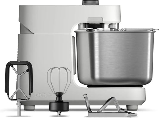 Ooni Halo Pro Küchenmaschine 7,3L - 58 Geschwindigkeiten, Aufsätze, ideal für Teig, Brot & Pizza - Polarweiß