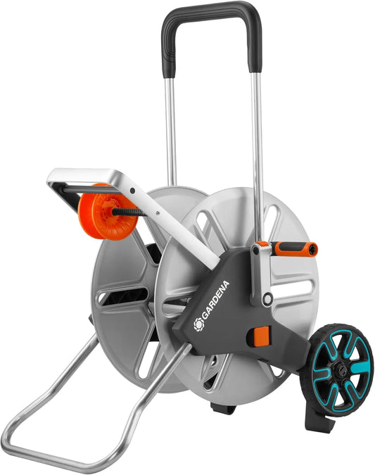 Großer Schlauchwagen bis zu 100 m Kapazität, besonders standfest, Gardena CleverRoll L Easy Metall
