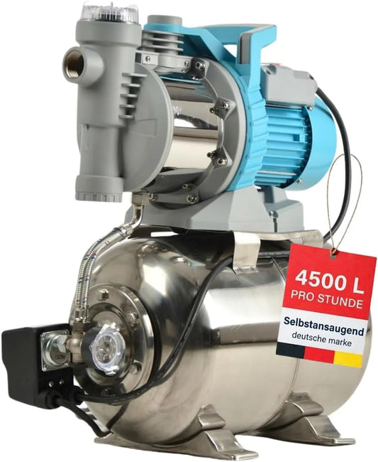 Hauswasserwerk IM-HWW4500 Hauswasserwerk und Garten-Druckpumpe, 4500 l/h, für Gartenbewässerung