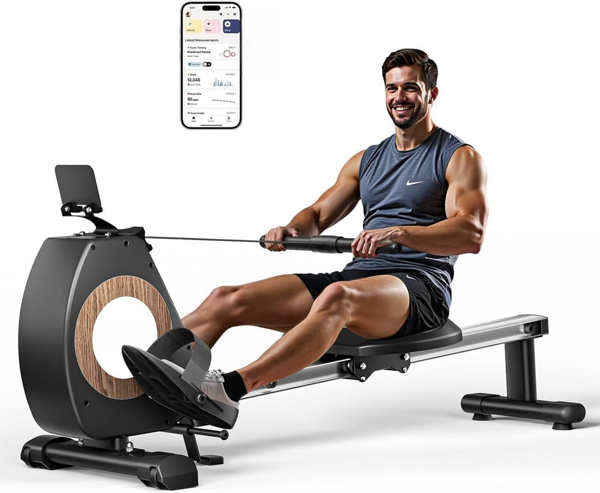 Rudergerät - klappbar, für zuhause, 160 Kg, 16 Stufen, ONETWOFIT